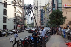 Gatuscen utanför Gulshan Tower, Gulshan 2, Dhaka.