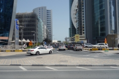 Gatuscen i stadsdelen West Bay, Doha.