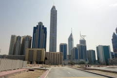 Området mellan Jumeirah Mosque och stadsdelen Trade Centre är som en enda stor byggarbetsplats, Dubai.