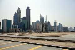 Området mellan Jumeirah Mosque och stadsdelen Trade Centre är som en enda stor byggarbetsplats, Dubai.