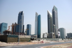 Området mellan Jumeirah Mosque och stadsdelen Trade Centre är som en enda stor byggarbetsplats, Dubai.
