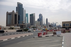 Förutom skyskrapor och bostadshus i stadsdelen Trade Centre syns även Burj Khalifa på denna bild, Dubai.
