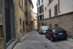 Gatuscen i stadsdelen Oltrarno, Florens.