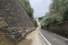 Torre del Belvedere längt ner i bild, Via di Belvedere, Oltrarno, Florens.