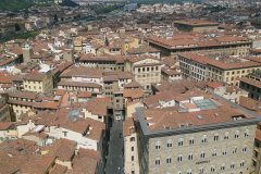 Utsikten från tornet på Palazzo Vecchio (stadshuset), Florens.