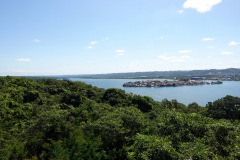 Isla de Flores från Mirador Rey Canek, San Miguel.