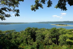 Utsikten från Mirador Rey Canek med San Andrés i bakgrunden, San Miguel.