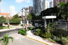Gatan utanför mitt hotell i Meireles, Fortaleza.