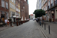 Mitt första möte med gatan Piwna där jag ska bo i en vecka, gamla staden Gdańsk.