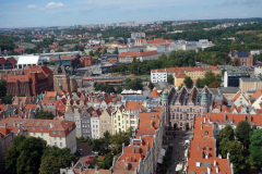 Utsikten från kyrktornet, Mariakyrkan, Gdańsk.
