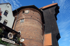Den medeltida hamnkranen Żuraw, Gdańsk.
