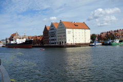 Museibyggnader på Ołowianka Island, Gdańsk.