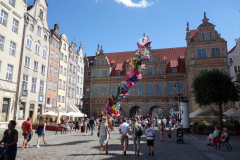 Długi Targ-torget och Gröna Porten, gamla stan, Gdańsk.