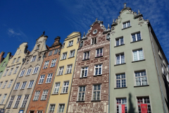 Fasader vid Długi Targ-torget, gamla stan, Gdańsk.