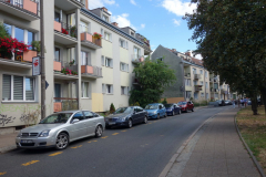 Ett vanligt bostadsområde i centrala Gdańsk.