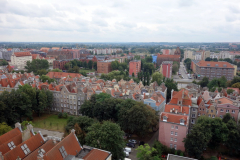 Utsikten från stadshuset i Gdańsk över gamla staden.