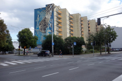 Gatuscen i centrala Gdynia.