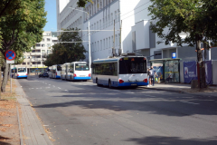 Gatuscen i centrala Gdynia.