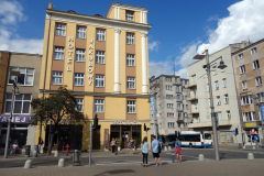 Gatuscen i centrala Gdynia.