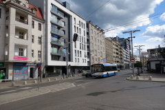 Gatuscen i centrala Gdynia.