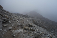 Leden längs Khumbu-glaciären mellan Lobuche och Gorak Shep.