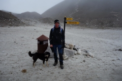 Stefan vid Gorak Shep på väg mot Everest Base Camp!