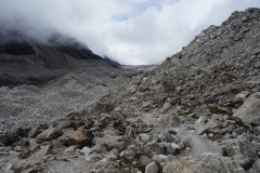 Vackra Khumbu-glaciären på nära håll, trekken upp till Everest Base Camp.