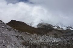 Bergen längs leden upp mot Everest Base Camp. Synd på det molniga vädret!