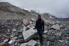 Stefan framme vid Everest Base Camp!