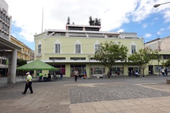 Gatuscen vid Parque Central, Zona 1, Guatemala City.