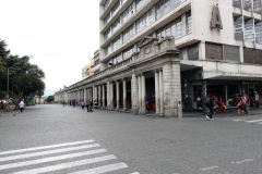 Gatuscen vid Parque Central, Zona 1, Guatemala City.