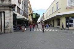 Gatuscen vid Parque Central, Zona 1, Guatemala City.