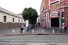 Gatuscen vid Parque Central, Zona 1, Guatemala City.