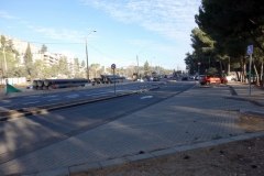 Ha-Rav Herzog Street, vid mitt boende i Jerusalem.