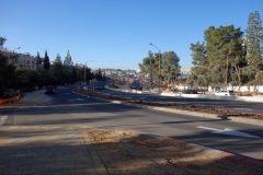 Ha-Rav Herzog Street, vid mitt boende i Jerusalem.