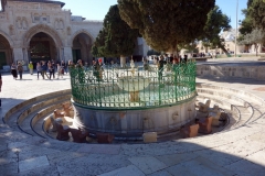 Al Kas Fountain, med al-Aqsamoskén i bakgrunden, Tempelberget, Jerusalem.