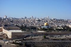 Utsikt över Tempelberget från Olivberget, Jerusalem.