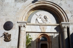 Station 4: Platsen där Jesus tros ha fått ögonkontakt med mamma Maria, Via Dolorosa, Jerusalem.