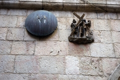 Station 6: Platsen där Veronika sägs ha torkat Jesus ansikte med en duk, Via Dolorosa, Jerusalem.