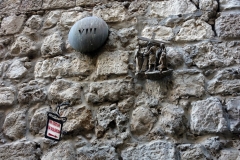 Station 8: Platsen där Jesus ska ha sagt till en grupp för sig själv och sina barn, inte för honom, Via Dolorosa, Jerusalem.