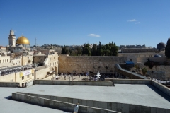 Vy över Västra Muren (Western Wall), Jewish Quarter, Jerusalem.