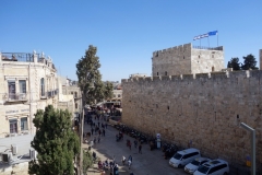 The Citadel. Vandringen på muren runt gamla staden mellan Jaffa Gate och Lion’s Gate, Jerusalem.