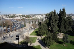 Vandringen på muren runt gamla staden mellan Jaffa Gate och Lion’s Gate, Jerusalem.