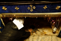 Platsen för Jesu födelse, Grotto of the Nativity, Födelsekyrkan, Betlehem, Västbanken.