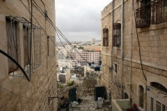 Vy mot Beit Jala från centrala Betlehem, Västbanken.