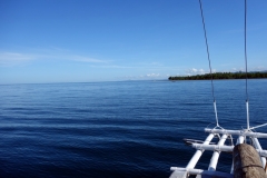 Vy mot Leytes kust  på väg ut mot Kalanggaman island.