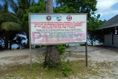 Avfallsförordning på Kalanggaman island.