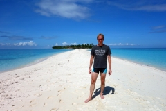 Stefan på östra änden av Kalanggaman island.