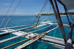 Farväl till underbara Kalanggaman island. Mot Palompon på Leyte.