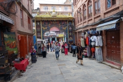 Entrén till Boudhanath stupa, Katmandu.